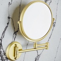 ΚΑΘΡΕΠΤΗΣ ΜΕΓΕΘΥΝΤΙΚΟΣ BRUSHED GOLD ΜΠΑΝΙΟΥ ΧΡΥΣΟΣ ΣΑΤΙΝΕ ΠΤΥΣΣΟΜΕΝΟΣ 2 ΟΨΕΩΝ ΣΤΡΟΓΓΥΛΟΣ ΤΟΙΧΟΥ Φ20
